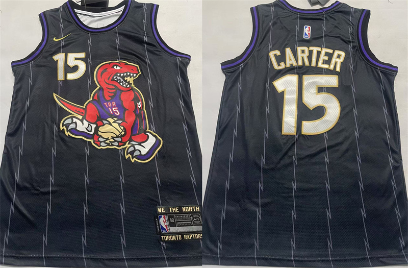 Men's Toronto Raptors #15 Vince Carter Black Stitched Basketball Jersey Men's Toronto Raptors #15 Vince Carter Black Stitched Basketball Jersey