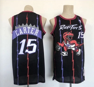 Men's Toronto Raptors #15 Vince Carter Black Throwback Stitched Jersey Men's Toronto Raptors #15 Vince Carter Black Throwback Stitched Jersey
