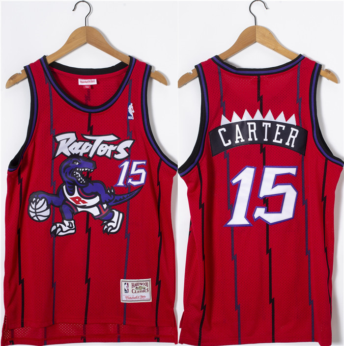 Men's Toronto Raptors #15 Vince Carter Red Throwback Stitched Jersey Men's Toronto Raptors #15 Vince Carter Red Throwback Stitched Jersey