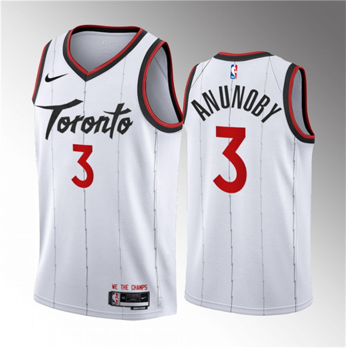 Men's Toronto Raptors #3 O.G. Anunoby White 2023 24 Association Edition Stitched Basketball Jersey Men's Toronto Raptors #3 O.G. Anunoby White 2023 24 Association Edition Stitched Basketball Jersey