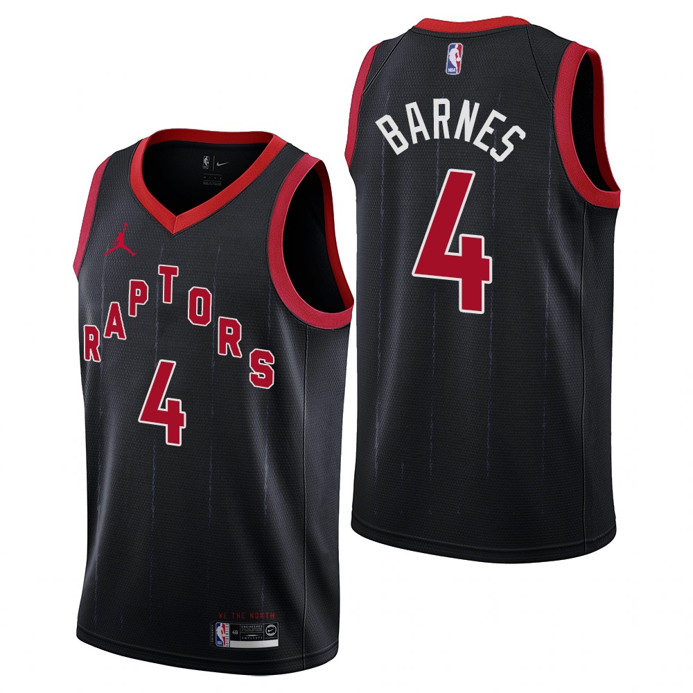 Men's Toronto Raptors #4 Scottie Barnes Statement Edition Black Jersey Men's Toronto Raptors #4 Scottie Barnes Statement Edition Black Jersey