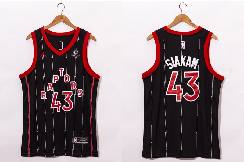 Men's Toronto Raptors #43 Pascal Siakam Black 2021 Brand Jordan City Edition Swingman Jersey With The Sponsor Logo Men's Toronto Raptors #43 Pascal Siakam Black 2021 Brand Jordan City Edition Swingman Jersey With The Sponsor Logo