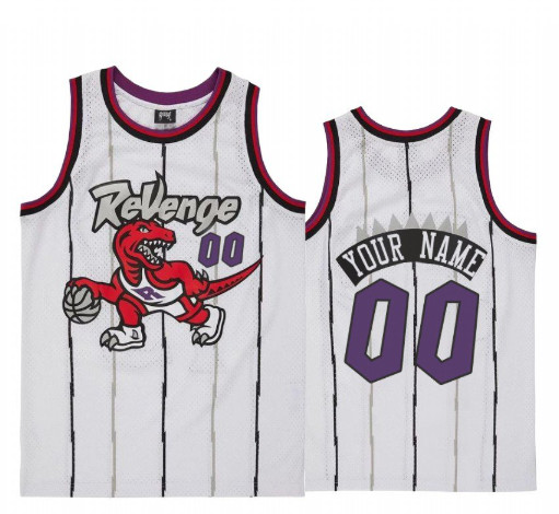 Men's Toronto Raptors Custom Name Number Jersey White Revenge Men's Toronto Raptors Custom Name Number Jersey White Revenge