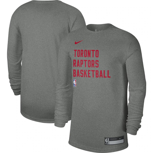 Men's Toronto Raptors Heather Gray 2023 24 Legend On-Court Practice Long Sleeve T-Shirt Men's Toronto Raptors Heather Gray 2023 24 Legend On-Court Practice Long Sleeve T-Shirt