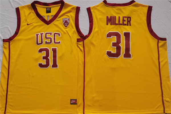 Men's USC Trojans #31 Cheryl Miller Yellow Stitched Jersey Men's USC Trojans #31 Cheryl Miller Yellow Stitched Jersey