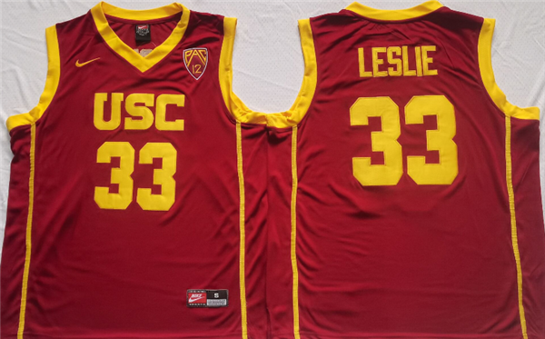 Men's USC Trojans #33 Lisa Leslie Red Stitched Jersey Men's USC Trojans #33 Lisa Leslie Red Stitched Jersey