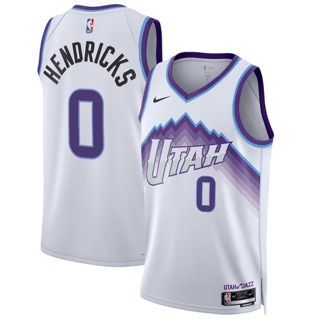 Men's Utah Jazz #0 Taylor Hendricks White 2025 Association Edition Stitched Basketball Jersey Men's Utah Jazz #0 Taylor Hendricks White 2025 Association Edition Stitched Basketball Jersey
