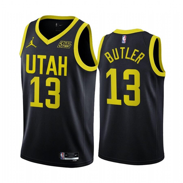 Men's Utah Jazz #13 Jared Butler 2022 23 Black Statement Edition Stitched Basketball Jersey Men's Utah Jazz #13 Jared Butler 2022 23 Black Statement Edition Stitched Basketball Jersey