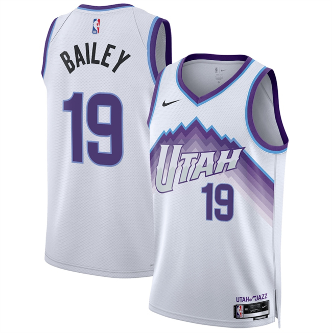 Men's Utah Jazz #19 Ace Bailey White 2025 Association Edition Stitched Basketball Jersey Men's Utah Jazz #19 Ace Bailey White 2025 Association Edition Stitched Basketball Jersey