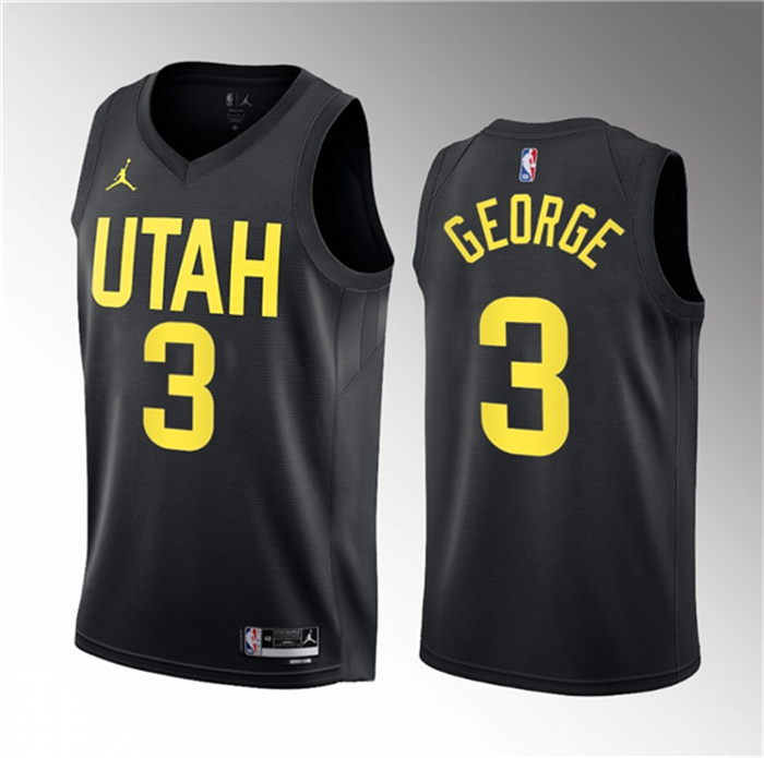 Men's Utah Jazz #3 Keyonte George Black 2023 Draft Statement Edition Stitched Basketball Jersey Men's Utah Jazz #3 Keyonte George Black 2023 Draft Statement Edition Stitched Basketball Jersey