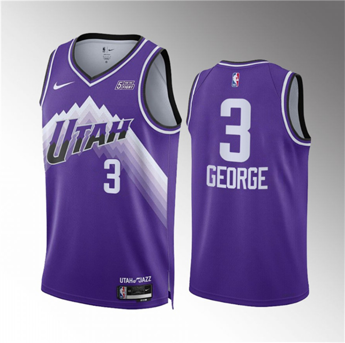 Men's Utah Jazz #3 Keyonte George Purple 2023 24 City Edition Stitched Basketball Jersey Men's Utah Jazz #3 Keyonte George Purple 2023 24 City Edition Stitched Basketball Jersey
