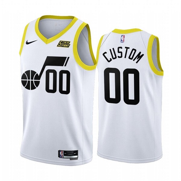 Men's Utah Jazz Active Player Custom 2022 23 White Association Edition Stitched Basketball Jersey Men's Utah Jazz Active Player Custom 2022 23 White Association Edition Stitched Basketball Jersey
