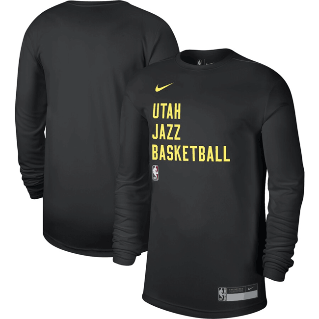Men's Utah Jazz Black 2023 24 Legend On-Court Practice Long Sleeve T-Shirt Men's Utah Jazz Black 2023 24 Legend On-Court Practice Long Sleeve T-Shirt