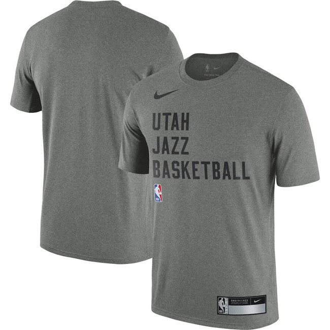 Men's Utah Jazz Heather Gray 2023 24 Sideline Legend Performance Practice T-Shirt Men's Utah Jazz Heather Gray 2023 24 Sideline Legend Performance Practice T-Shirt