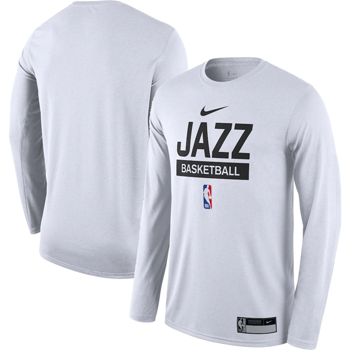 Men's Utah Jazz White 2022 23 Legend On-Court Practice Performance Long Sleeve T-Shirt Men's Utah Jazz White 2022 23 Legend On-Court Practice Performance Long Sleeve T-Shirt