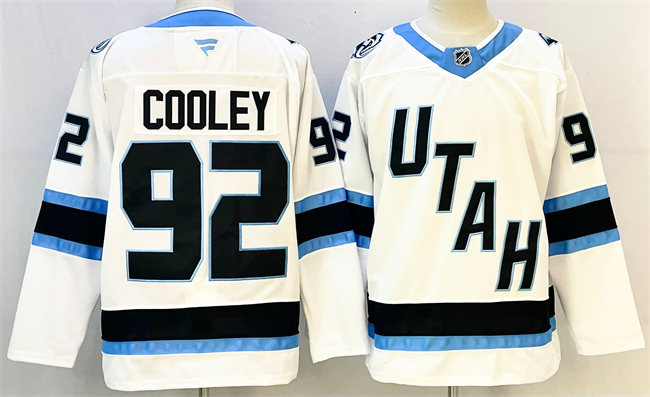 Men's Utah Mammoth #92 Logan Cooley White Stitched Jersey