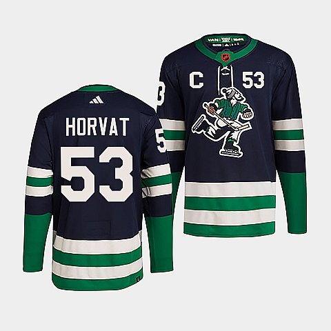 Men's Vancouver Canucks #53 Bo Horvat Navy 2022 Reverse Retro Stitched Jersey Men's Vancouver Canucks #53 Bo Horvat Navy 2022 Reverse Retro Stitched Jersey