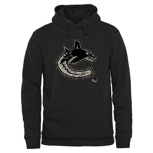 Men's Vancouver Canucks Black Rink Warrior Pullover Hoodie Men's Vancouver Canucks Black Rink Warrior Pullover Hoodie