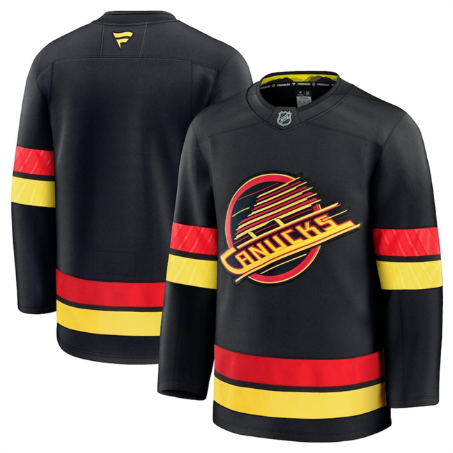 Men's Vancouver Canucks Blank Black 2024-25 Alternate Stitched Hockey Jersey Men's Vancouver Canucks Blank Black 2024-25 Alternate Stitched Hockey Jersey