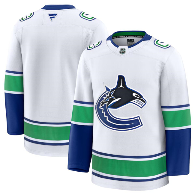 Men's Vancouver Canucks Blank White 2024-25 Away Stitched Hockey Jersey Men's Vancouver Canucks Blank White 2024-25 Away Stitched Hockey Jersey