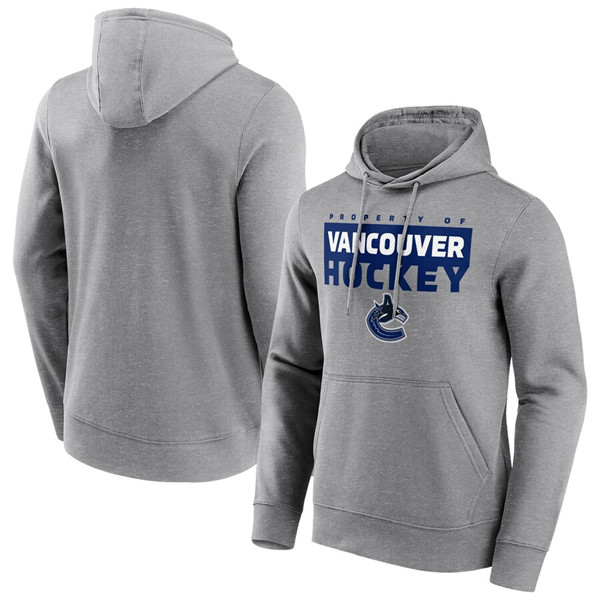 Men's Vancouver Canucks Grey Gain Ground Hoodie Men's Vancouver Canucks Grey Gain Ground Hoodie