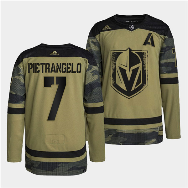 Men's Vegas Golden Knights #7 Alex Pietrangelo 2022 Camo Military Appreciation Night Stitched Jersey Men's Vegas Golden Knights #7 Alex Pietrangelo 2022 Camo Military Appreciation Night Stitched Jersey