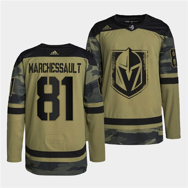 Men's Vegas Golden Knights #81 Jonathan Marchessault 2022 Camo Military Appreciation Night Stitched Jersey Men's Vegas Golden Knights #81 Jonathan Marchessault 2022 Camo Military Appreciation Night Stitched Jersey