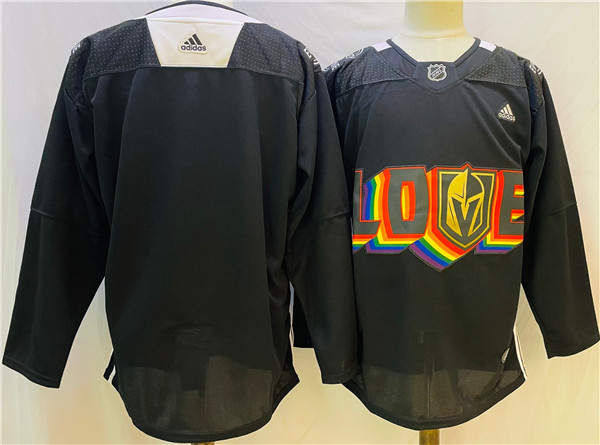 Men's Vegas Golden Knights Blank 2022 Black Pride Night Stitched Jersey Men's Vegas Golden Knights Blank 2022 Black Pride Night Stitched Jersey