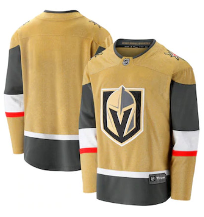 Men's Vegas Golden Knights Blank Fanatics Branded Gold 2020-21 Alternate Premier Breakaway Jersey