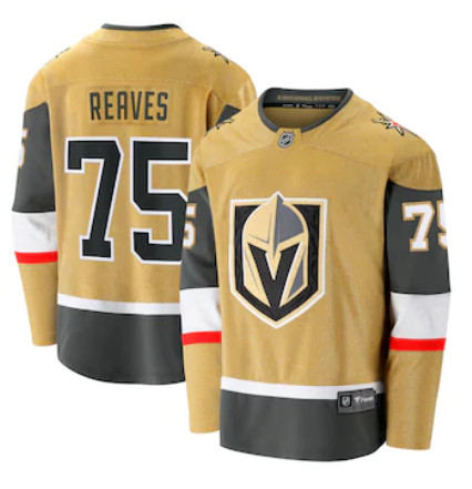 Men's Vegas Golden Knights #75 Ryan Reaves Fanatics Branded Gold 2020-21 Alternate Premier Breakaway Player Jersey