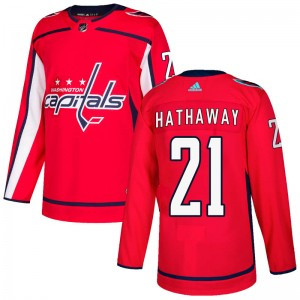 Men's Washington Capitals #21 Garnet Hathaway Adidas Authentic Home Jersey - Red Men's Washington Capitals #21 Garnet Hathaway Adidas Authentic Home Jersey - Red