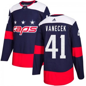 Men's Washington Capitals #41 Vitek Vanecek Adidas Authentic 2018 Stadium Series Jersey - Navy Blue Men's Washington Capitals #41 Vitek Vanecek Adidas Authentic 2018 Stadium Series Jersey - Navy Blue
