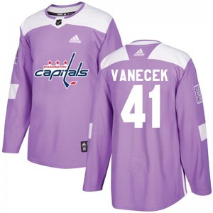 Men's Washington Capitals #41 Vitek Vanecek Adidas Authentic Fights Cancer Practice Jersey - Purple Men's Washington Capitals #41 Vitek Vanecek Adidas Authentic Fights Cancer Practice Jersey - Purple