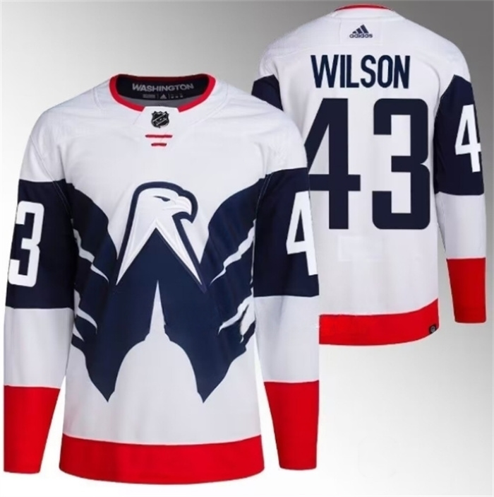 Men's Washington Capitals #43 Tom Wilson White Navy Stadium Series Stitched Jersey Men's Washington Capitals #43 Tom Wilson White Navy Stadium Series Stitched Jersey