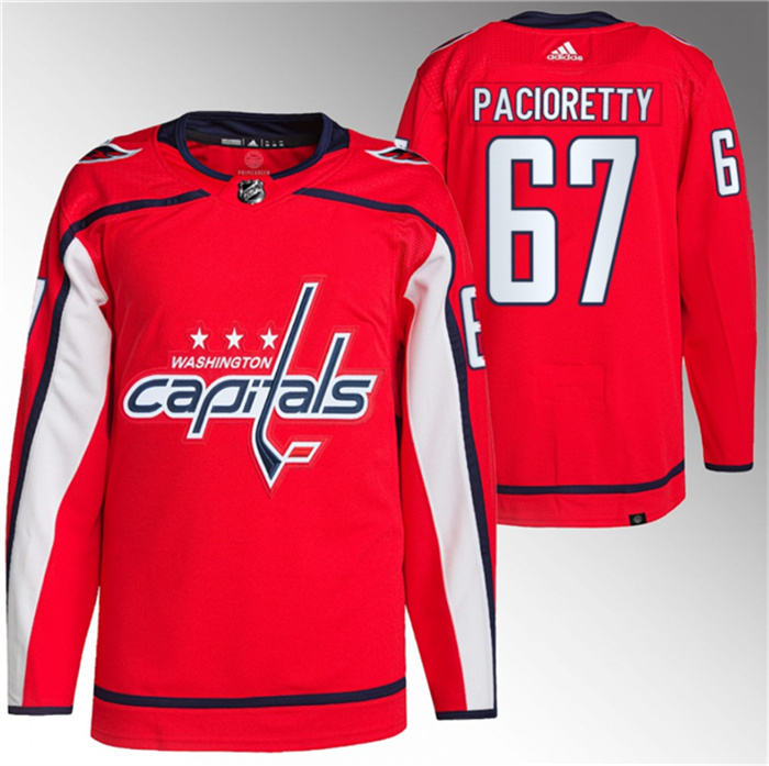 Men's Washington Capitals #67 Max Pacioretty Red Stitched Jersey Men's Washington Capitals #67 Max Pacioretty Red Stitched Jersey