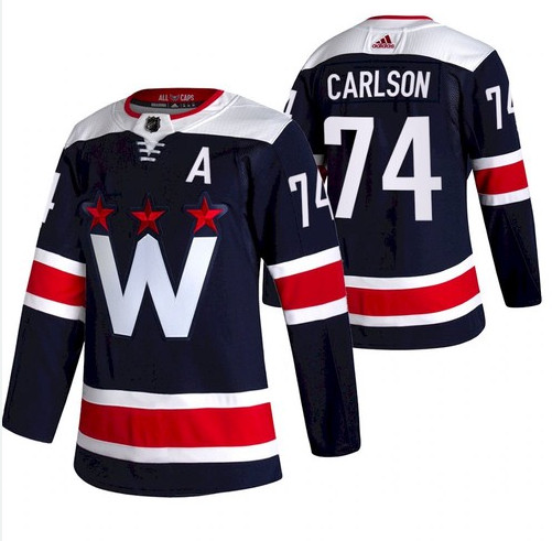 Men's Washington Capitals #74 John Carlson NEW Navy Blue Stitched NHL Jersey Men's Washington Capitals #74 John Carlson NEW Navy Blue Stitched NHL Jersey