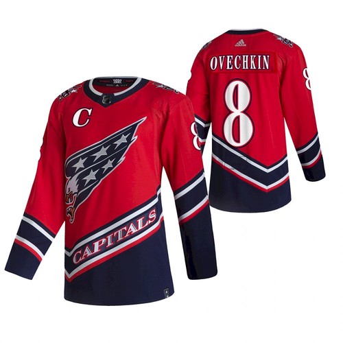 Men's Washington Capitals #8 Alexander Ovechkin 2021 Reverse Retro Jersey Men's Washington Capitals #8 Alexander Ovechkin 2021 Reverse Retro Jersey