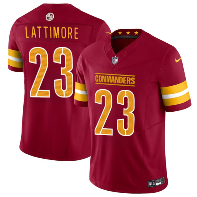 Men's Washington Commanders #23 Marshon Lattimore Burgundy 2024 F.U.S.E. Vapor Limited Stitched Football Jersey Men's Washington Commanders #23 Marshon Lattimore Burgundy 2024 F.U.S.E. Vapor Limited Stitched Football Jersey