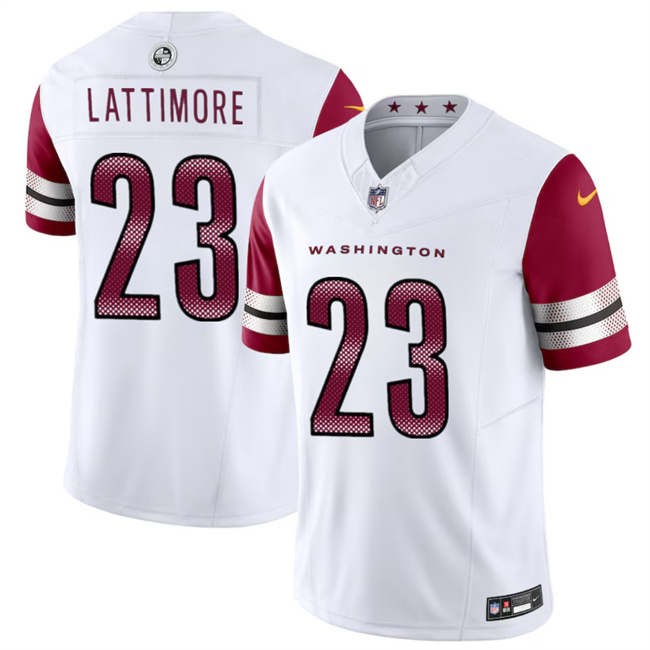 Men's Washington Commanders #23 Marshon Lattimore White 2024 F.U.S.E. Vapor Limited Stitched Football Jersey Men's Washington Commanders #23 Marshon Lattimore White 2024 F.U.S.E. Vapor Limited Stitched Football Jersey