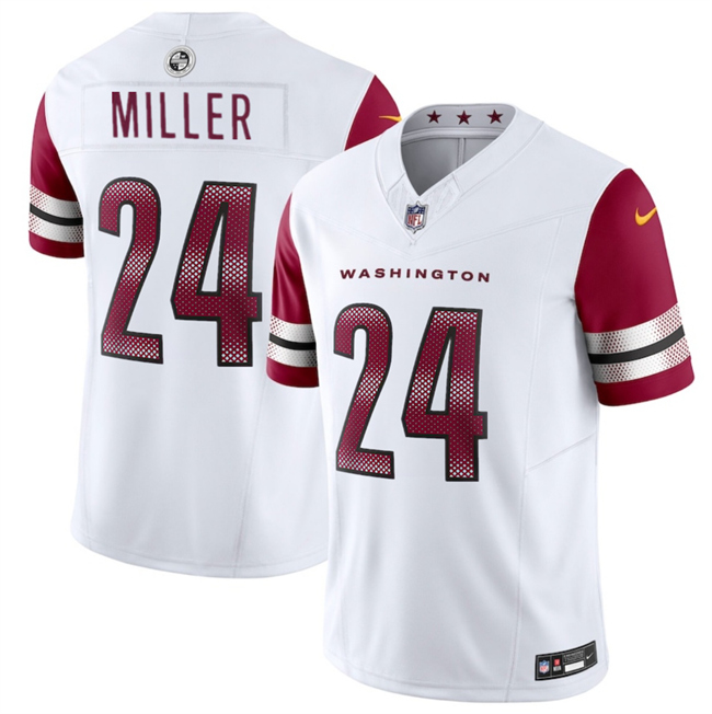 Men's Washington Commanders #24 Von Miller White 2025 F.U.S.E. Vapor Limited Stitched Football Jersey Men's Washington Commanders #24 Von Miller White 2025 F.U.S.E. Vapor Limited Stitched Football Jersey