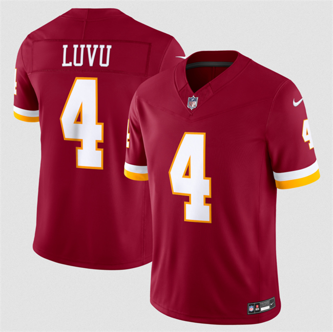 Men's Washington Commanders #4 Frankie Luvu Burgundy 2026 F.U.S.E. Vapor Limited Stitched Football Jersey Men's Washington Commanders #4 Frankie Luvu Burgundy 2026 F.U.S.E. Vapor Limited Stitched Football Jersey