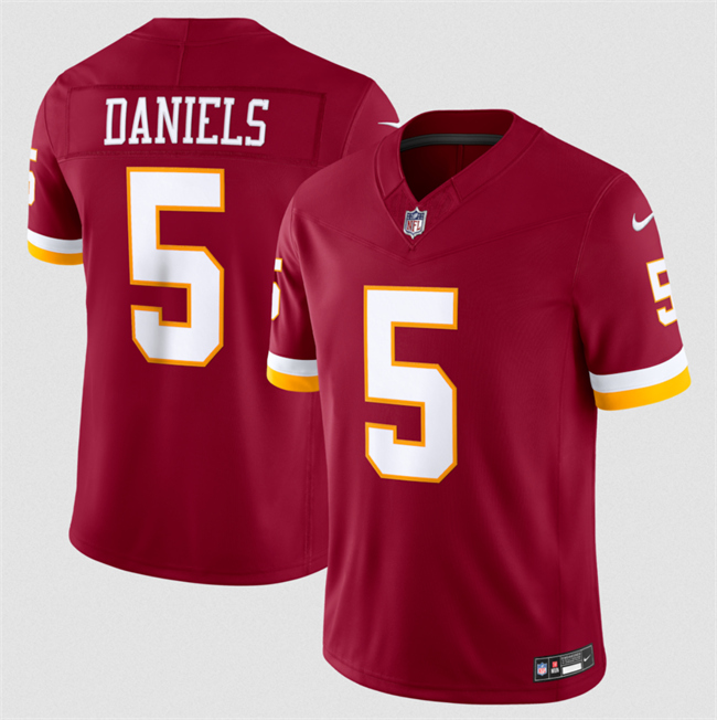 Men's Washington Commanders #5 Jayden Daniels Burgundy 2026 F.U.S.E. Vapor Limited Stitched Football Jersey Men's Washington Commanders #5 Jayden Daniels Burgundy 2026 F.U.S.E. Vapor Limited Stitched Football Jersey