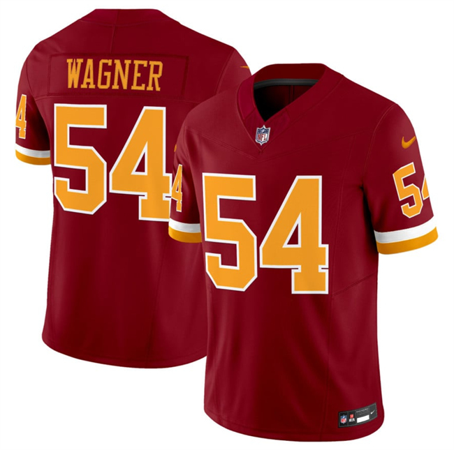 Men's Washington Commanders #54 Bobby Wagner Burgundy 2025 F.U.S.E. Throwback Limited Stitched Football Jersey Men's Washington Commanders #54 Bobby Wagner Burgundy 2025 F.U.S.E. Throwback Limited Stitched Football Jersey
