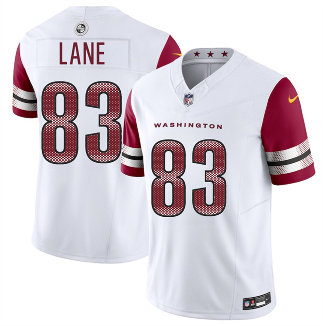 Men's Washington Commanders #83 Jaylin Lane White 2025 Draft F.U.S.E. Vapor Limited Stitched Football Jersey