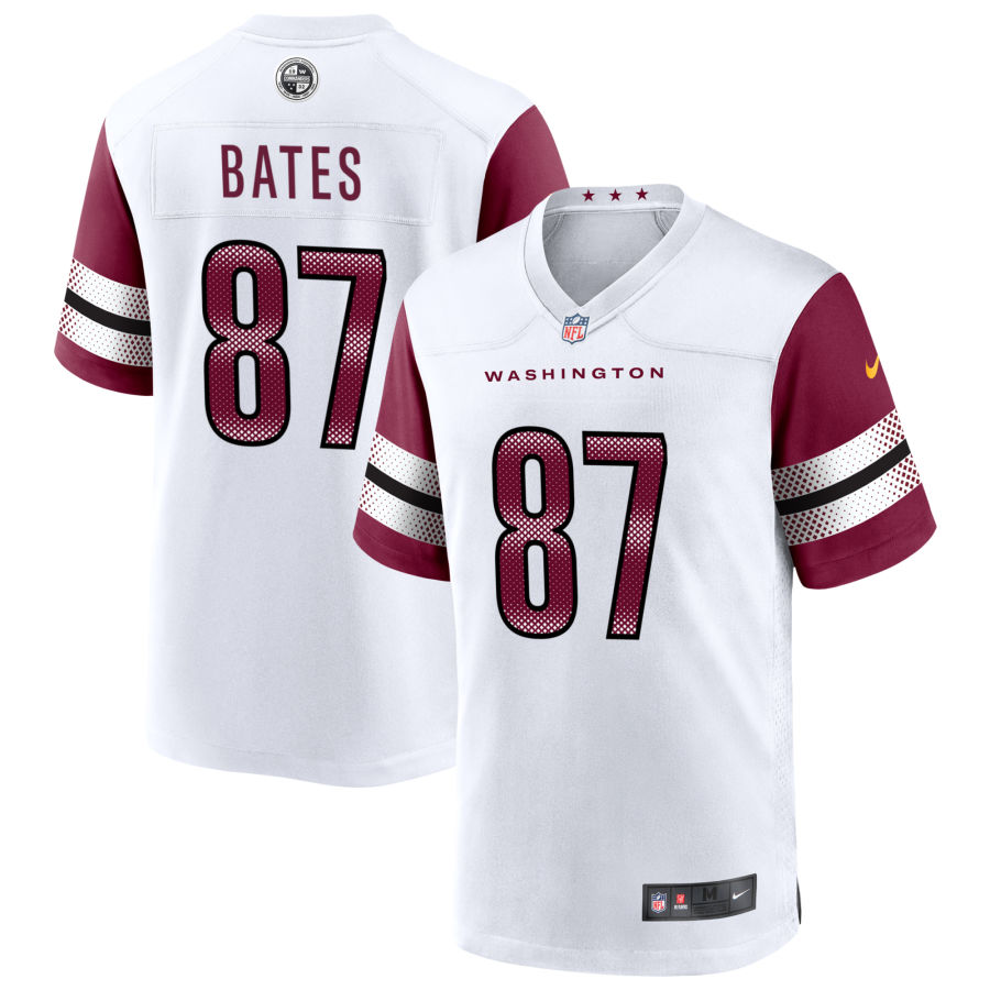 Men's Washington Commanders #87 John Bates white Vapor Limited Stitched Football Jersey Men's Washington Commanders #87 John Bates white Vapor Limited Stitched Football Jersey