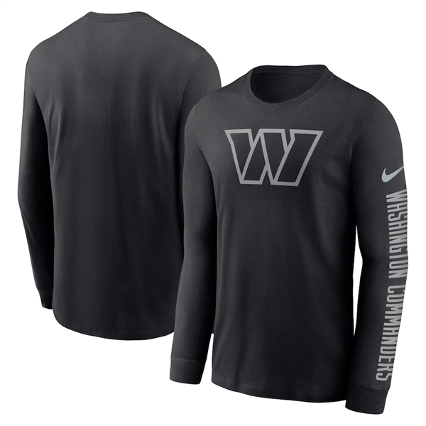 Men's Washington Commanders Black Long Sleeve T-Shirt Men's Washington Commanders Black Long Sleeve T-Shirt