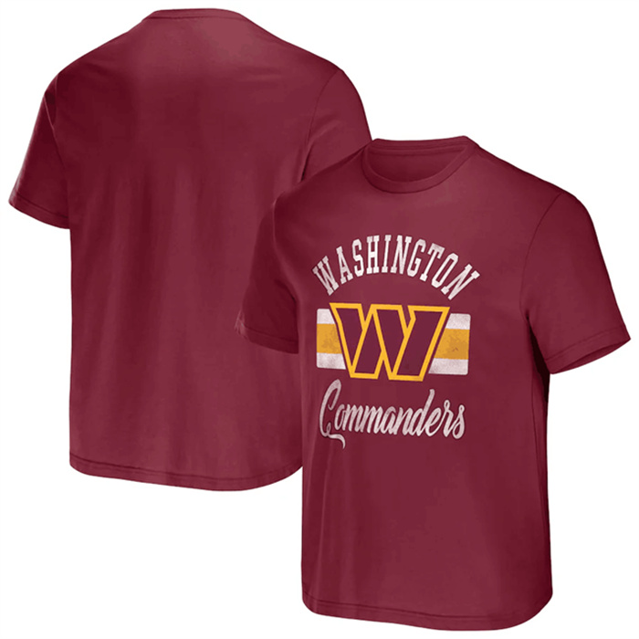Men's Washington Commanders Burgundy X Darius Rucker Collection Stripe T-Shirt Men's Washington Commanders Burgundy X Darius Rucker Collection Stripe T-Shirt
