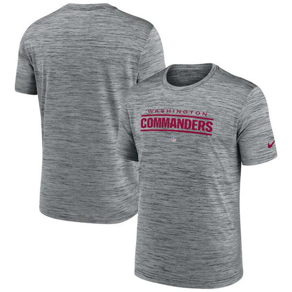 Men's Washington Commanders Gray Velocity Performance T-Shirt Men's Washington Commanders Gray Velocity Performance T-Shirt