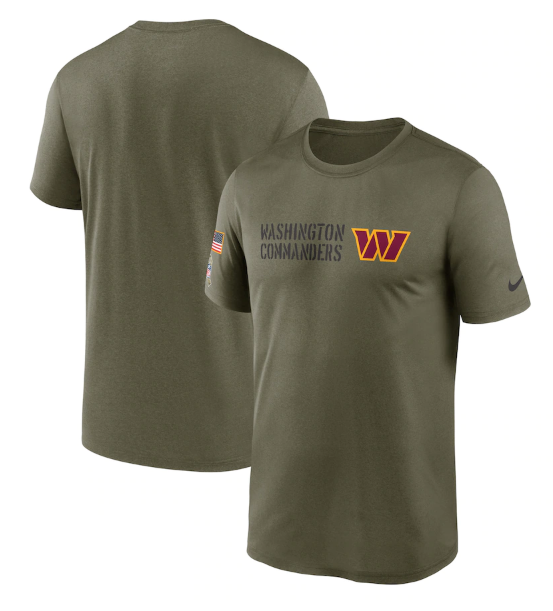 Men's Washington Commanders Olive 2022 Salute To Service Legend Team T-Shirt Men's Washington Commanders Olive 2022 Salute To Service Legend Team T-Shirt
