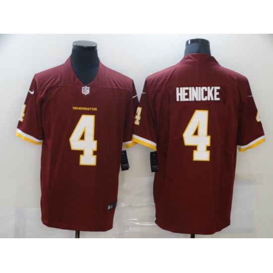 Men's Washington Football Team #4 Taylor Heinicke Nike Burgundy Limited Jersey